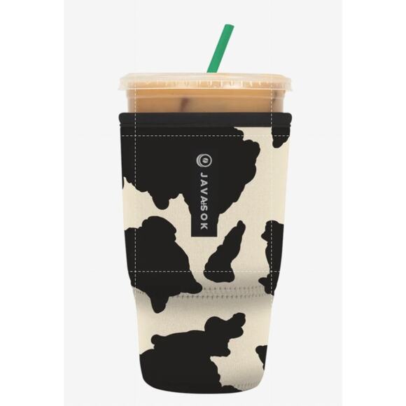 Javasok Accessories - Black and White Javasok Cow Print 30-32 oz Cold Cup Sleeve